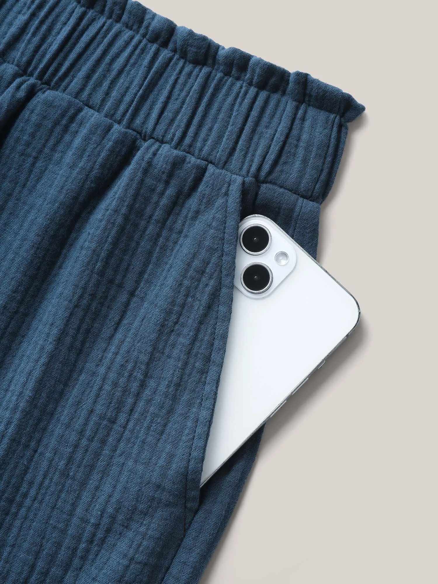 Curved Hem Straight-Leg Shorts sold by Bloomchic product image thumbnail 5