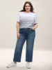 Cowboy Waist Straight-Leg Mid-Rise Jeans sold by Bloomchic