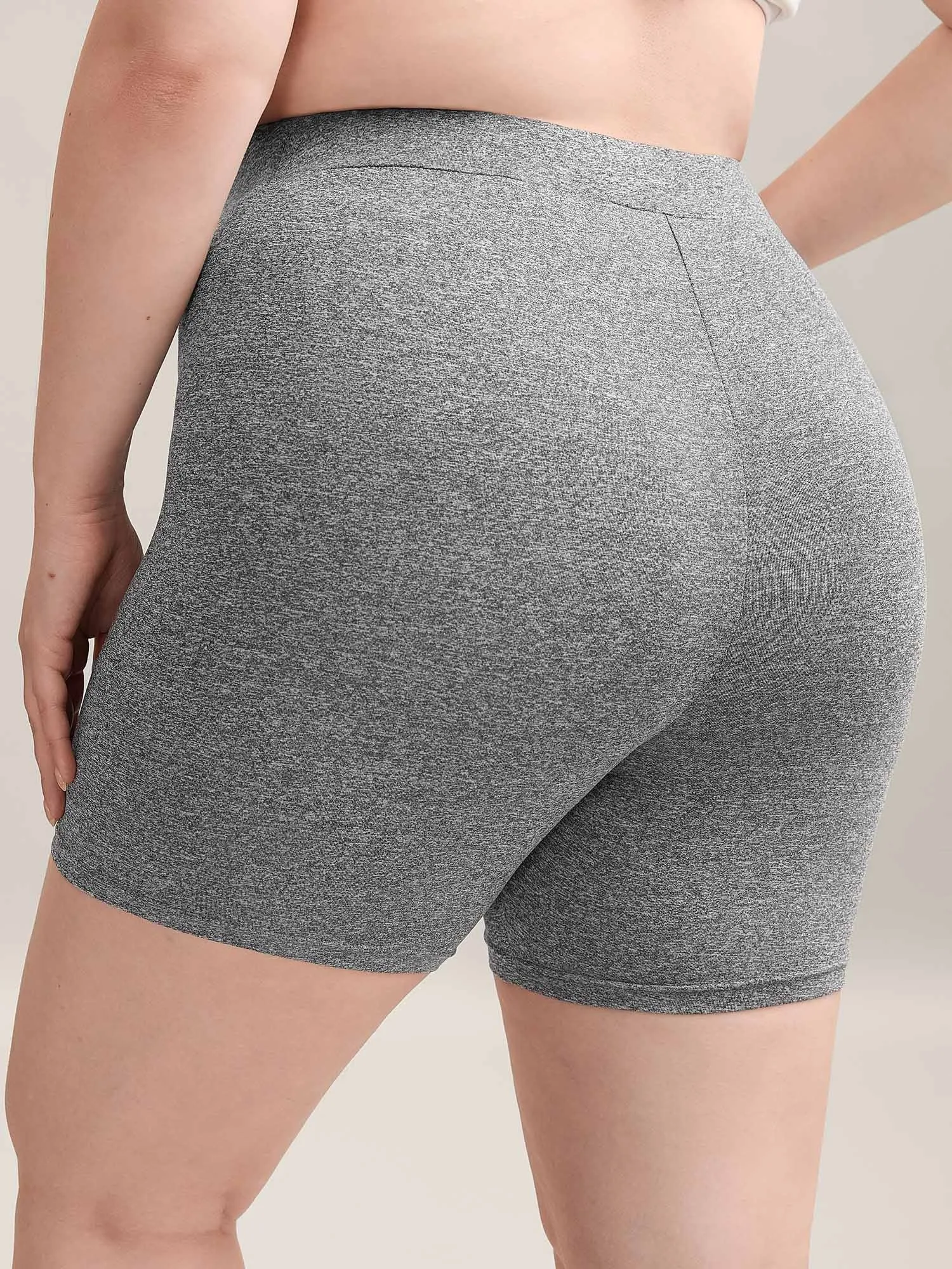 Supersoft Heather Stretchy Skinny-Fit Shorts sold by Bloomchic product image thumbnail 4