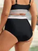 Contrast Waistband Ruched Fitted Swim Bottoms sold by Bloomchic