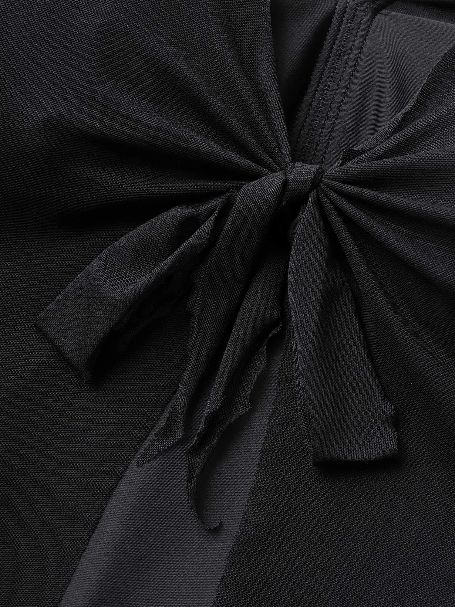 Knotted Front Extra Coverage One-Piece Swimsuit sold by Bloomchic product image thumbnail 5