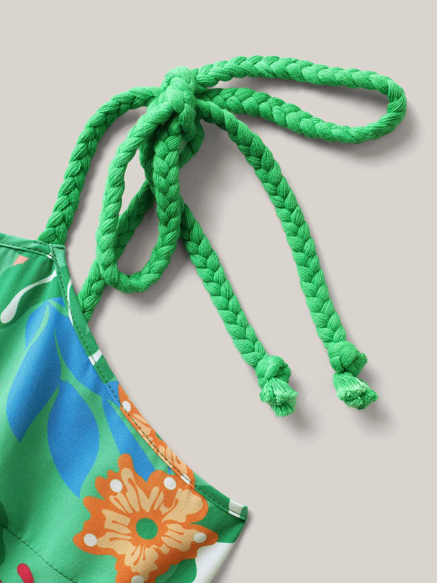 Floral Print Braided Shoulder Straps Midi Dress sold by Bloomchic product image thumbnail 5