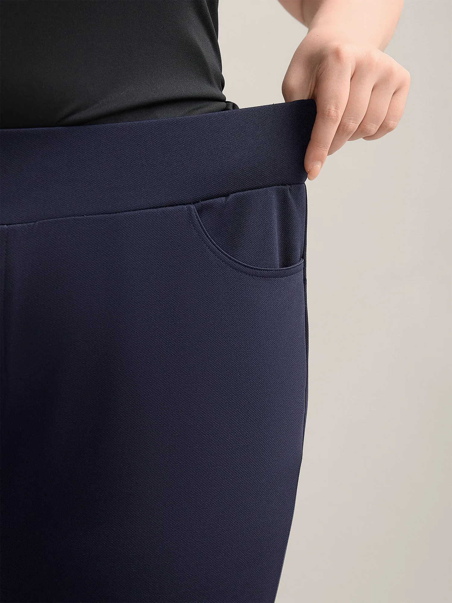 Stretchy Waist Slit Tight-Fit Leggings sold by Bloomchic product image thumbnail 4