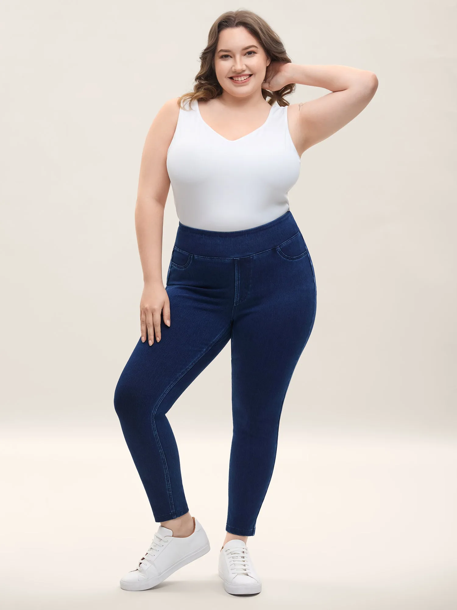 Yoga Stretch Classic Skinny Fit Knit Denim sold by Bloomchic product image thumbnail 4