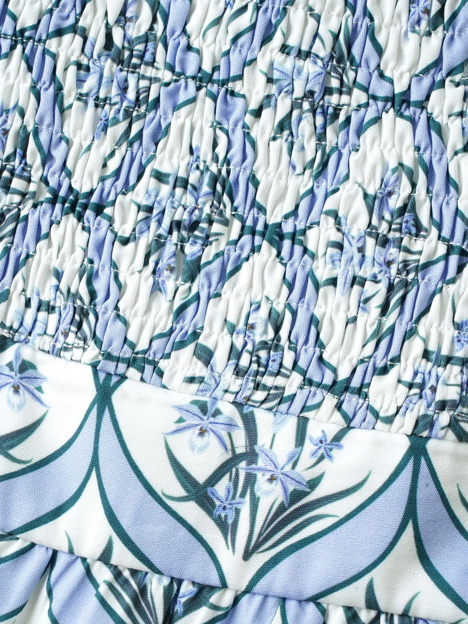 Boho Floral Print Shirred Pockets Midi Dress sold by Bloomchic product image thumbnail 5