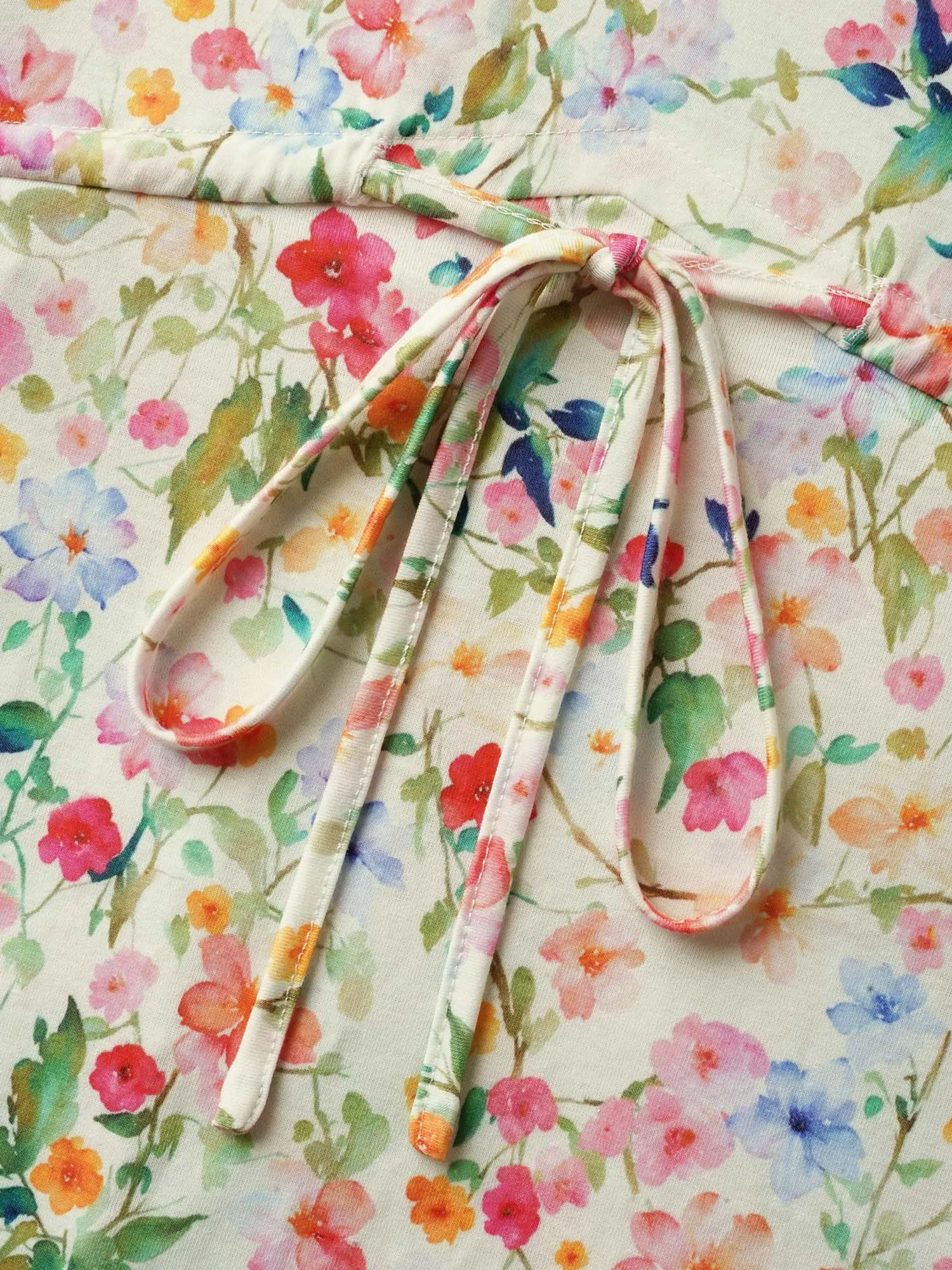 Ditsy Floral Print Waist Tie Midi Dress sold by Bloomchic product image thumbnail 5