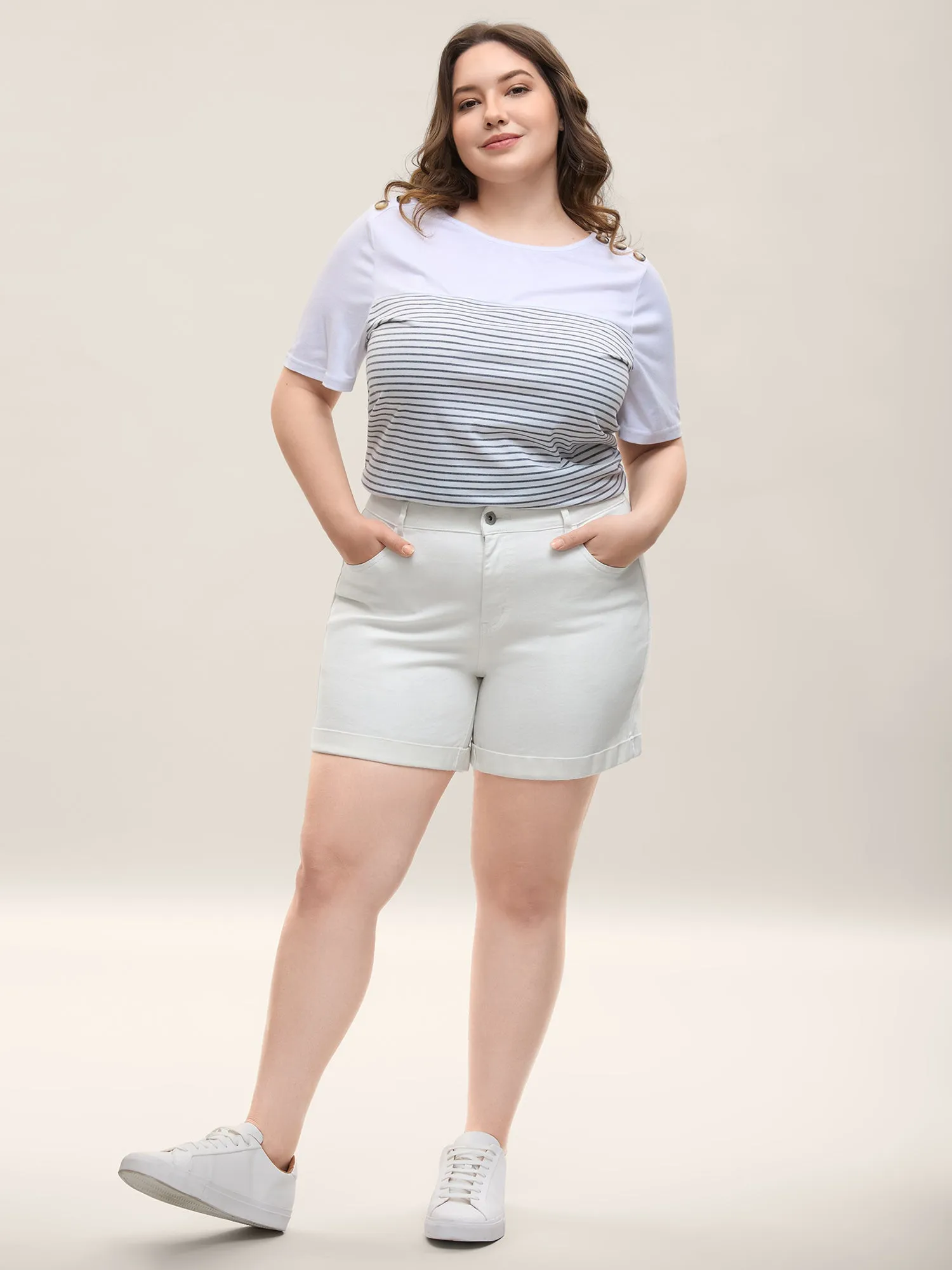 Classic Cut Denim Shorts sold by Bloomchic product image thumbnail 3