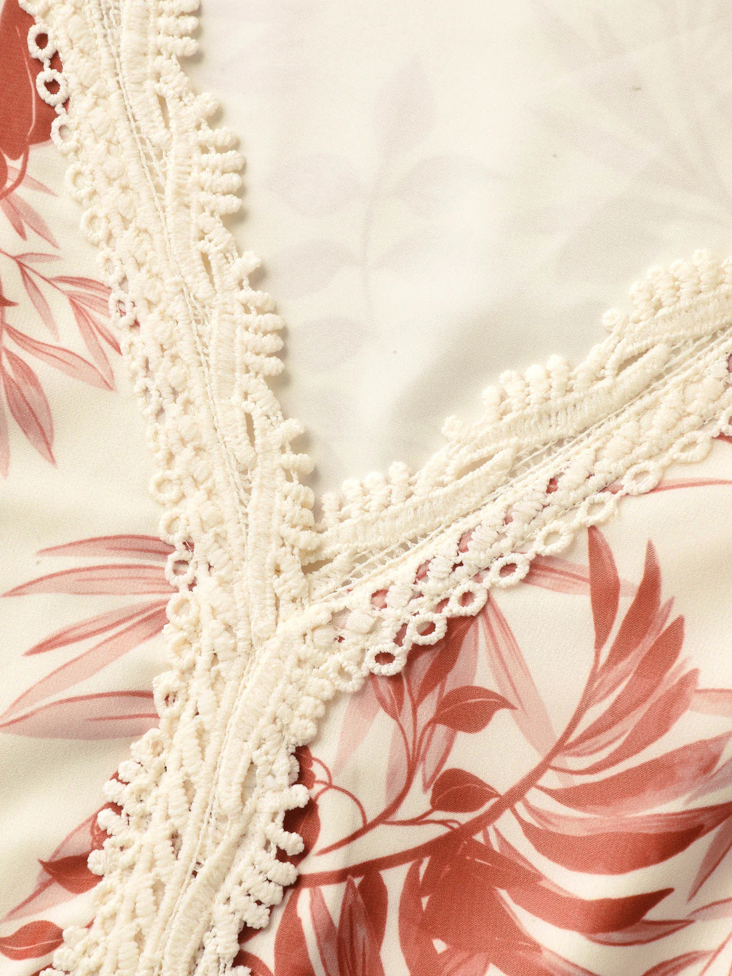 Large Flower Print Lace Trim Maxi Dress sold by Bloomchic product image thumbnail 5