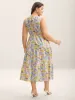 Floral Print Round Neck Tiered Maxi Dress sold by Bloomchic
