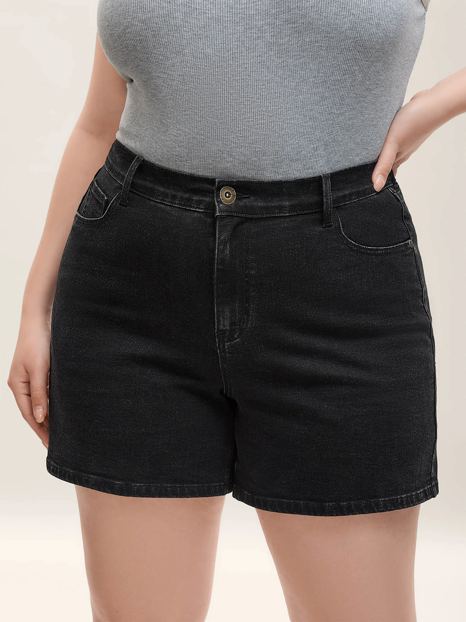 Classic Cut Pocket Denim Shorts sold by Bloomchic