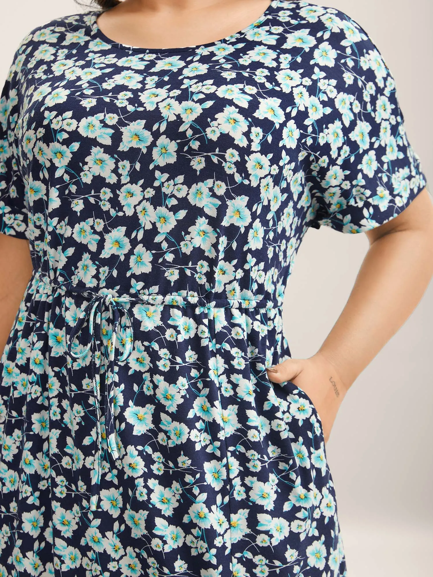 Supersoft Ditsy Floral Waist-Tie Midi Dress sold by Bloomchic product image thumbnail 2