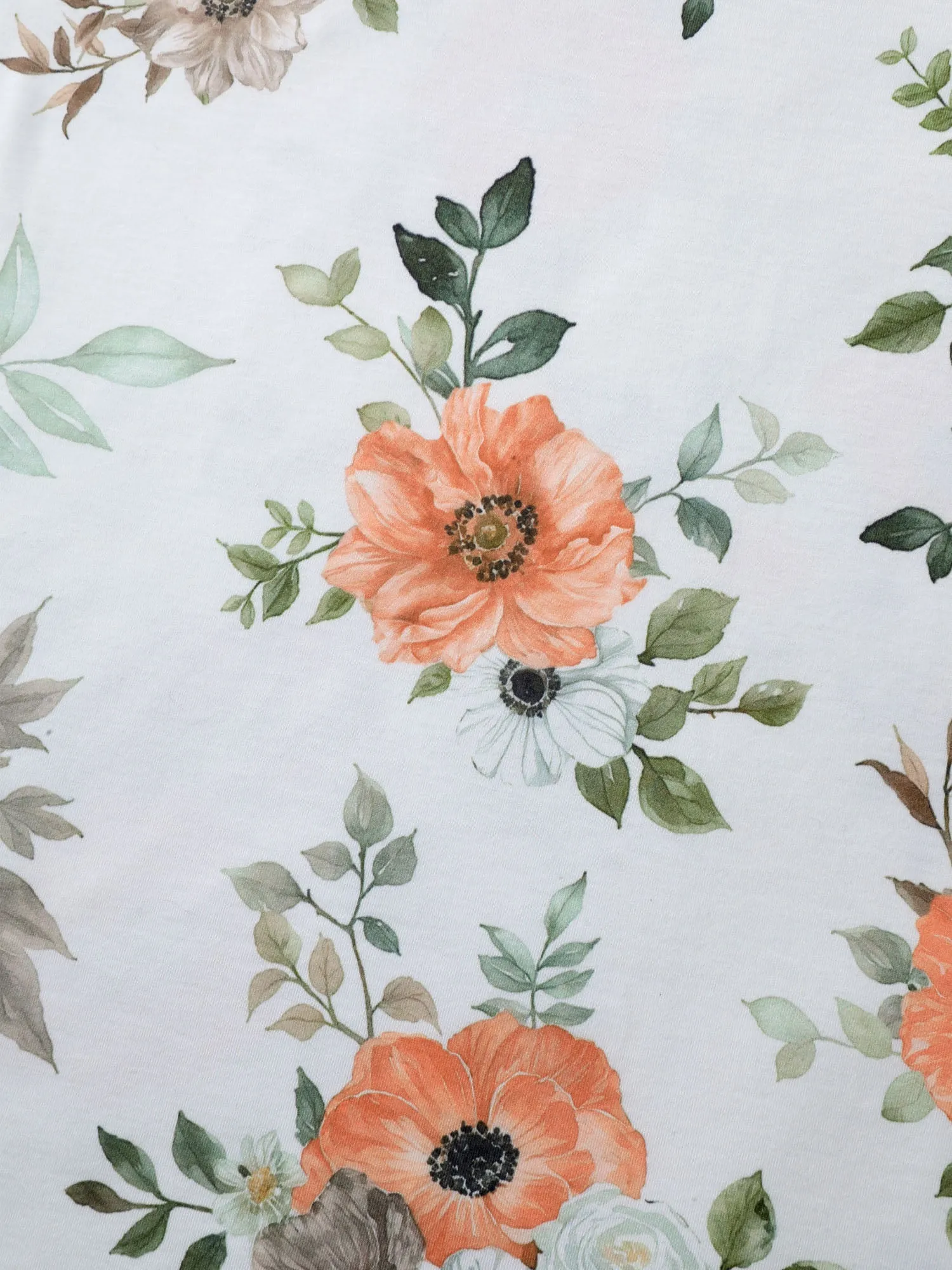 Floral Print Spliced Stretchy T-Shirt sold by Bloomchic product image thumbnail 5