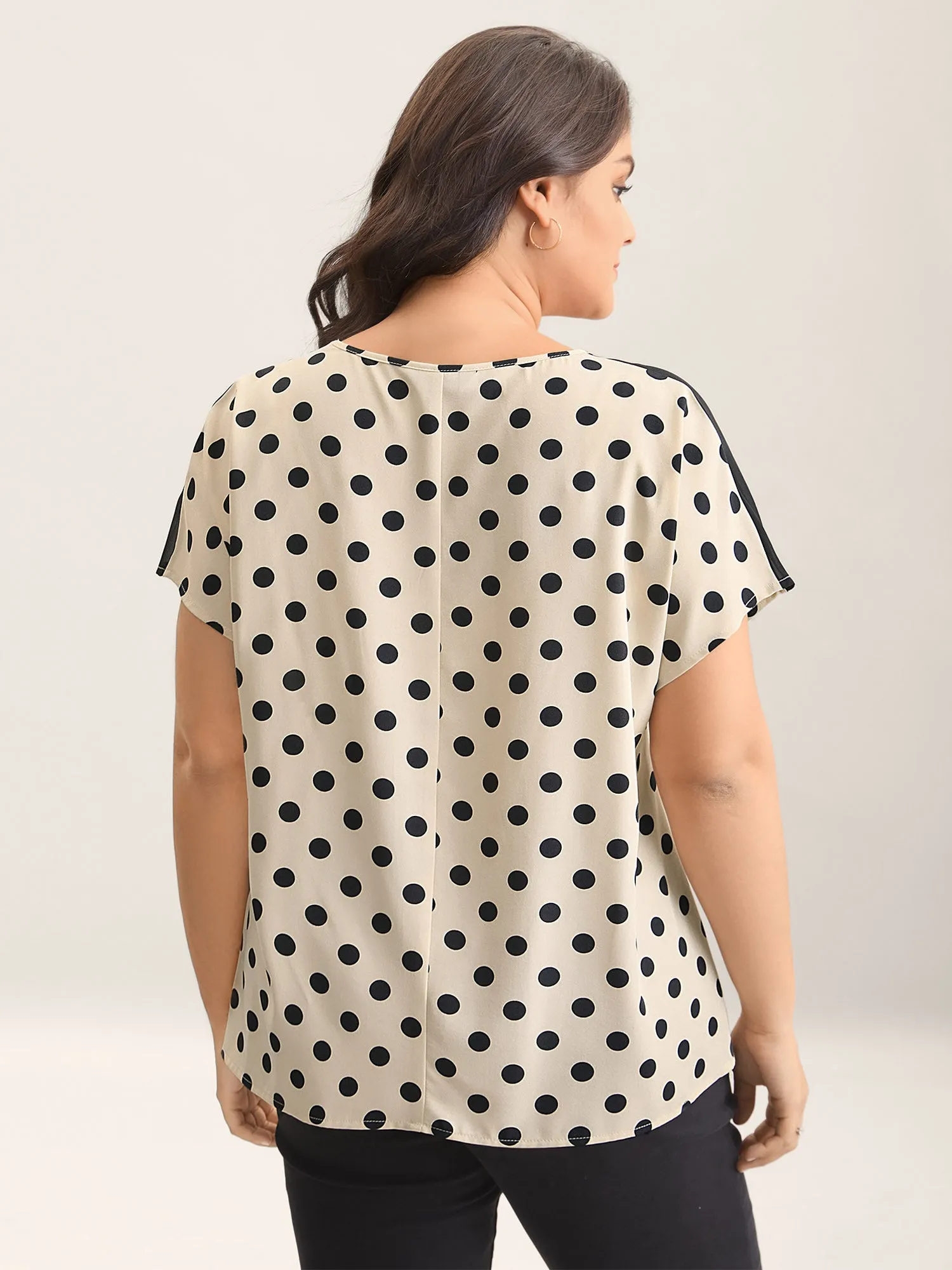 Polka Dots Color Contrast Blouse sold by Bloomchic product image thumbnail 4