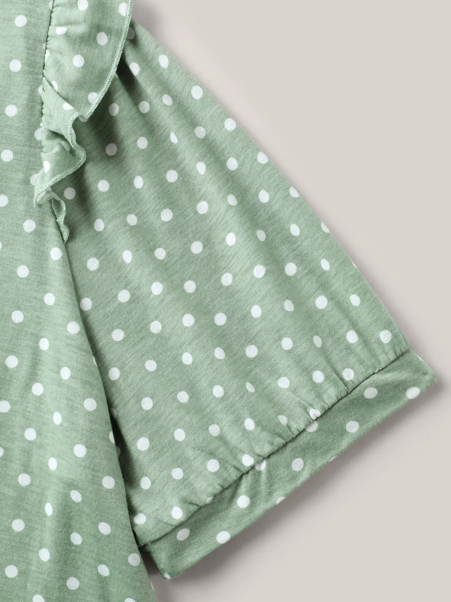 Polka Dots Stretchy Puff Sleeve Top sold by Bloomchic product image thumbnail 5