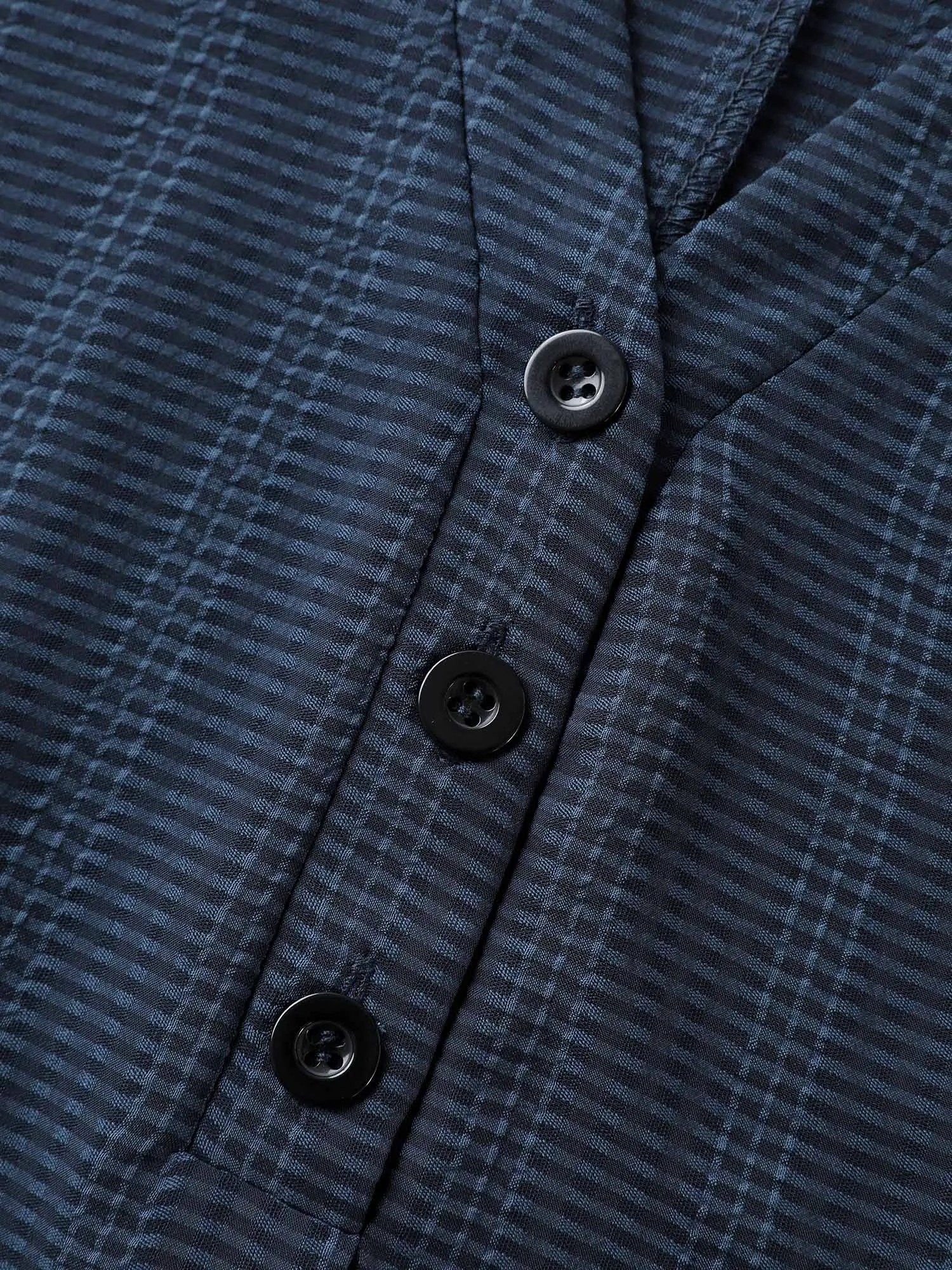 Textured Half Placket Split Neck Shirt sold by Bloomchic product image thumbnail 5