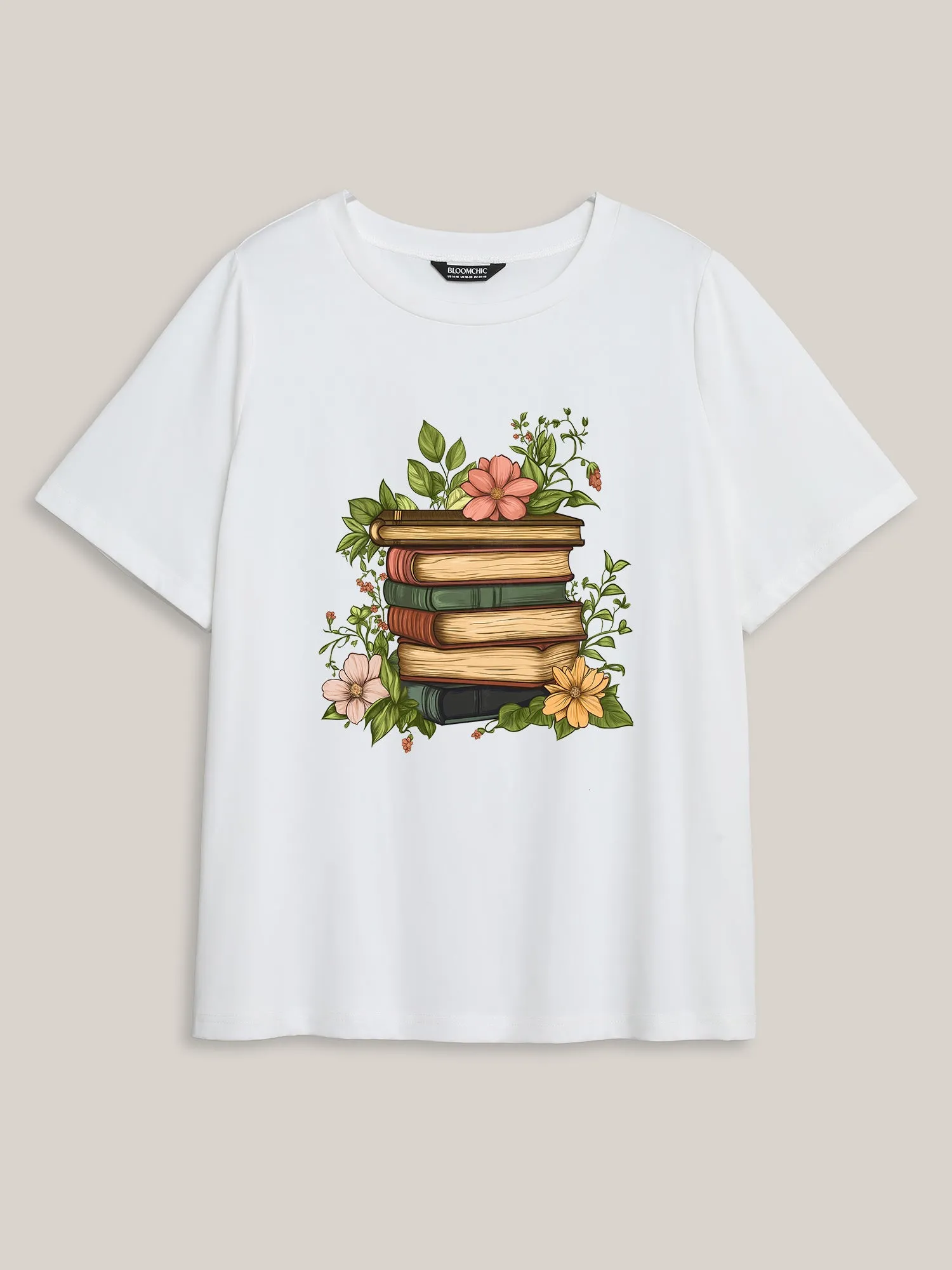 Bookish Affair Pattern V-Neck T-Shirt sold by Bloomchic