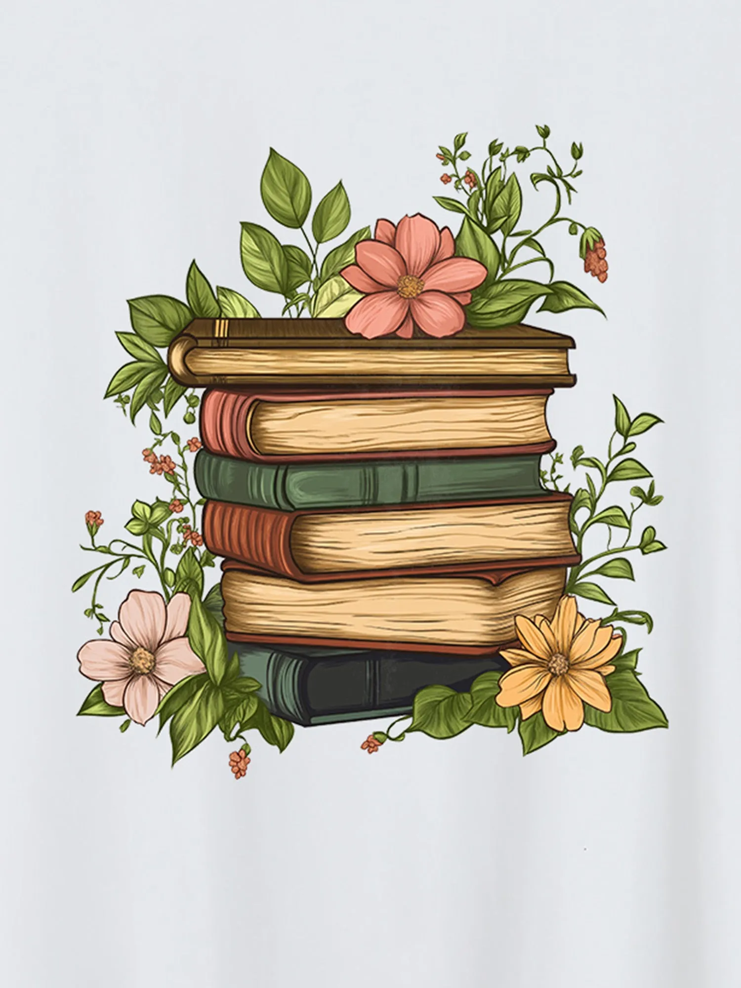 Bookish Affair Pattern V-Neck T-Shirt sold by Bloomchic product image thumbnail 2