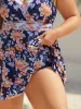 Floral Print Surplice Neck Swim Dress sold by Bloomchic