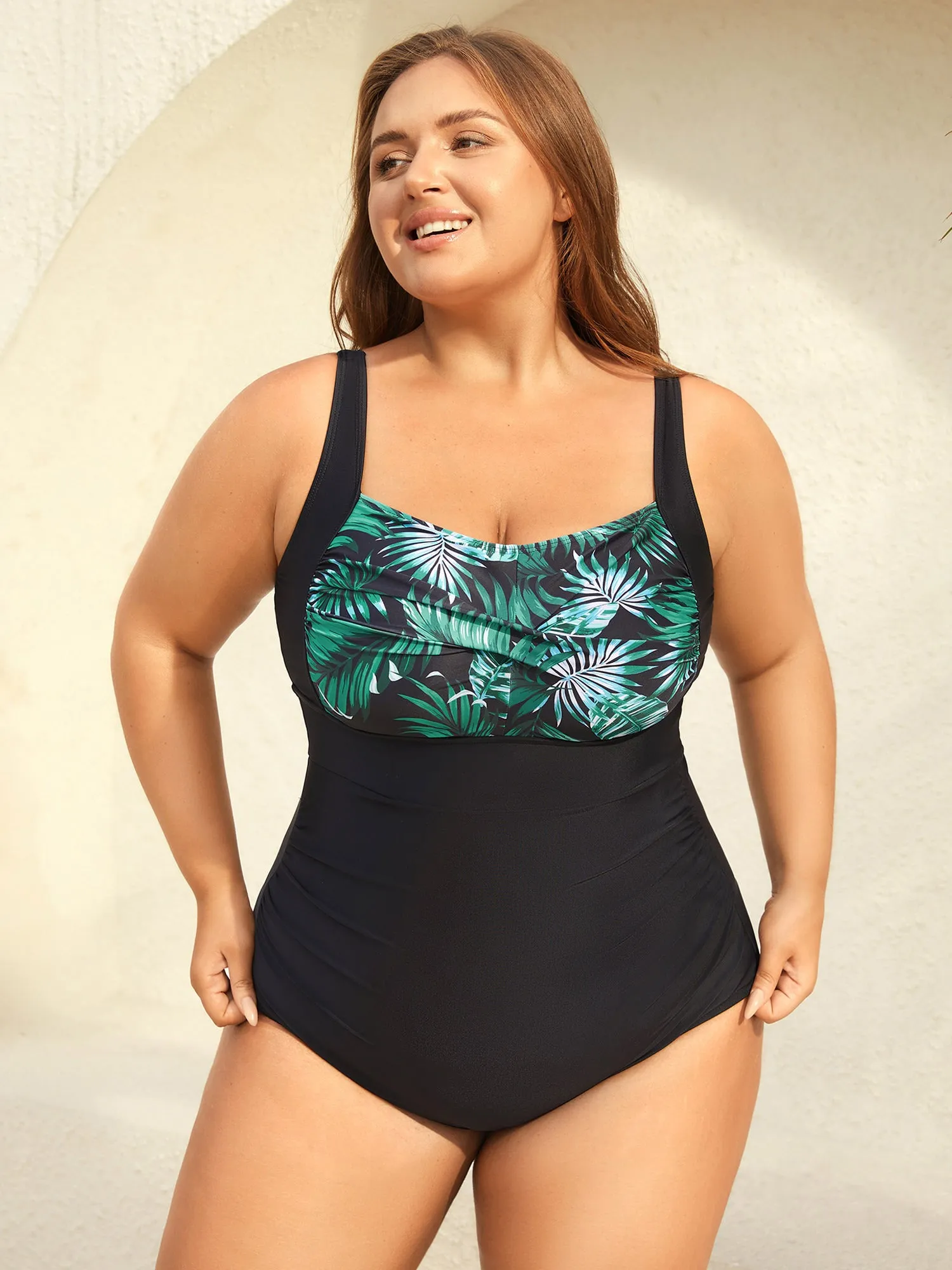 Two-Piece Tropical Twist Front Swimsuit,Sarong sold by Bloomchic product image thumbnail 3