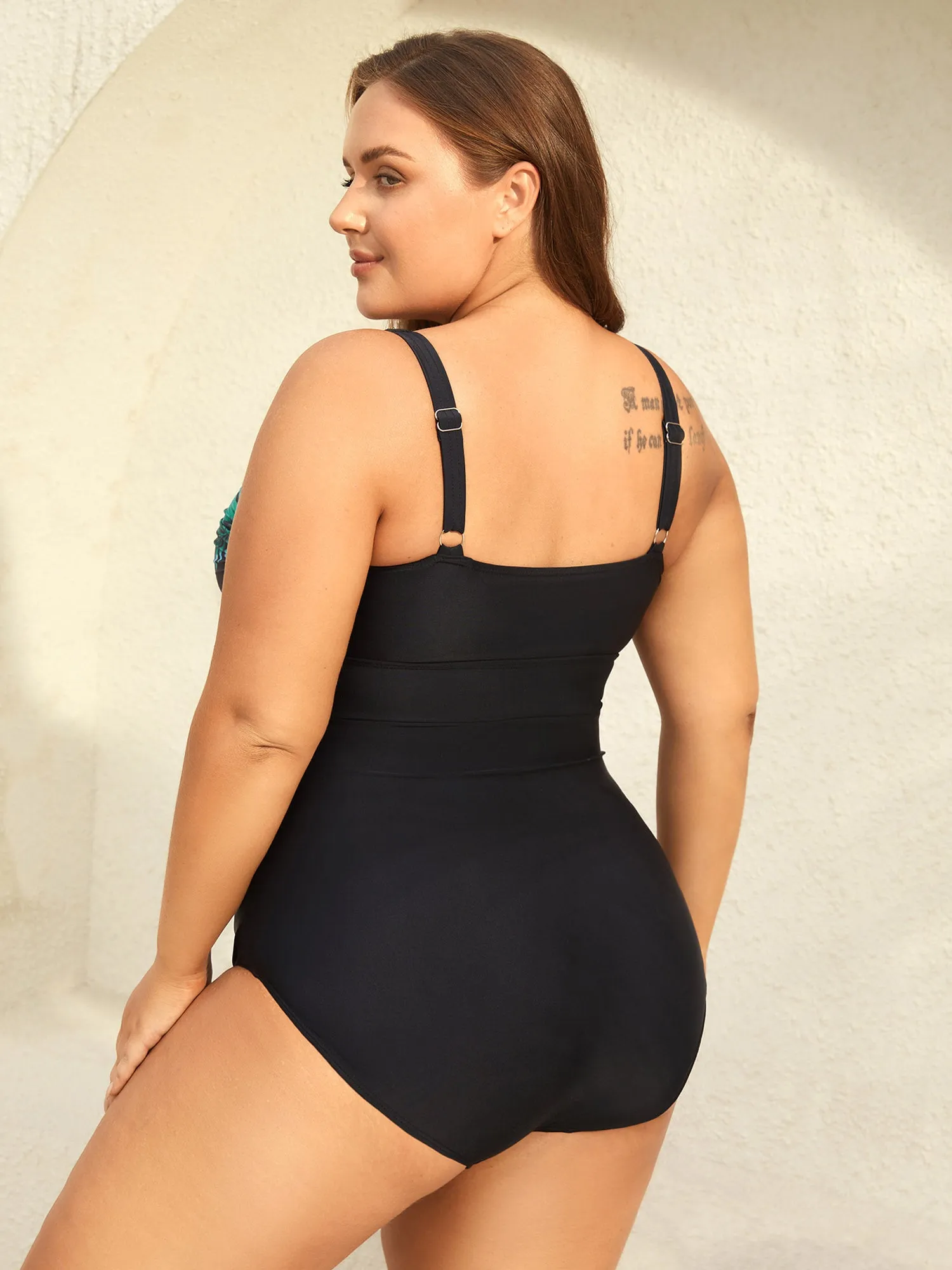 Two-Piece Tropical Twist Front Swimsuit,Sarong sold by Bloomchic product image thumbnail 2