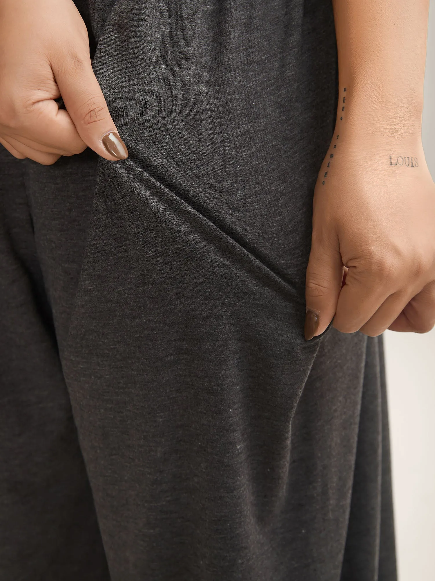 Pleated Waist Pockets Wide-Leg Jumpsuit sold by Bloomchic product image thumbnail 3