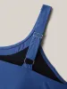 Pleated Adjustable Straps Relaxed Swim Top sold by Bloomchic