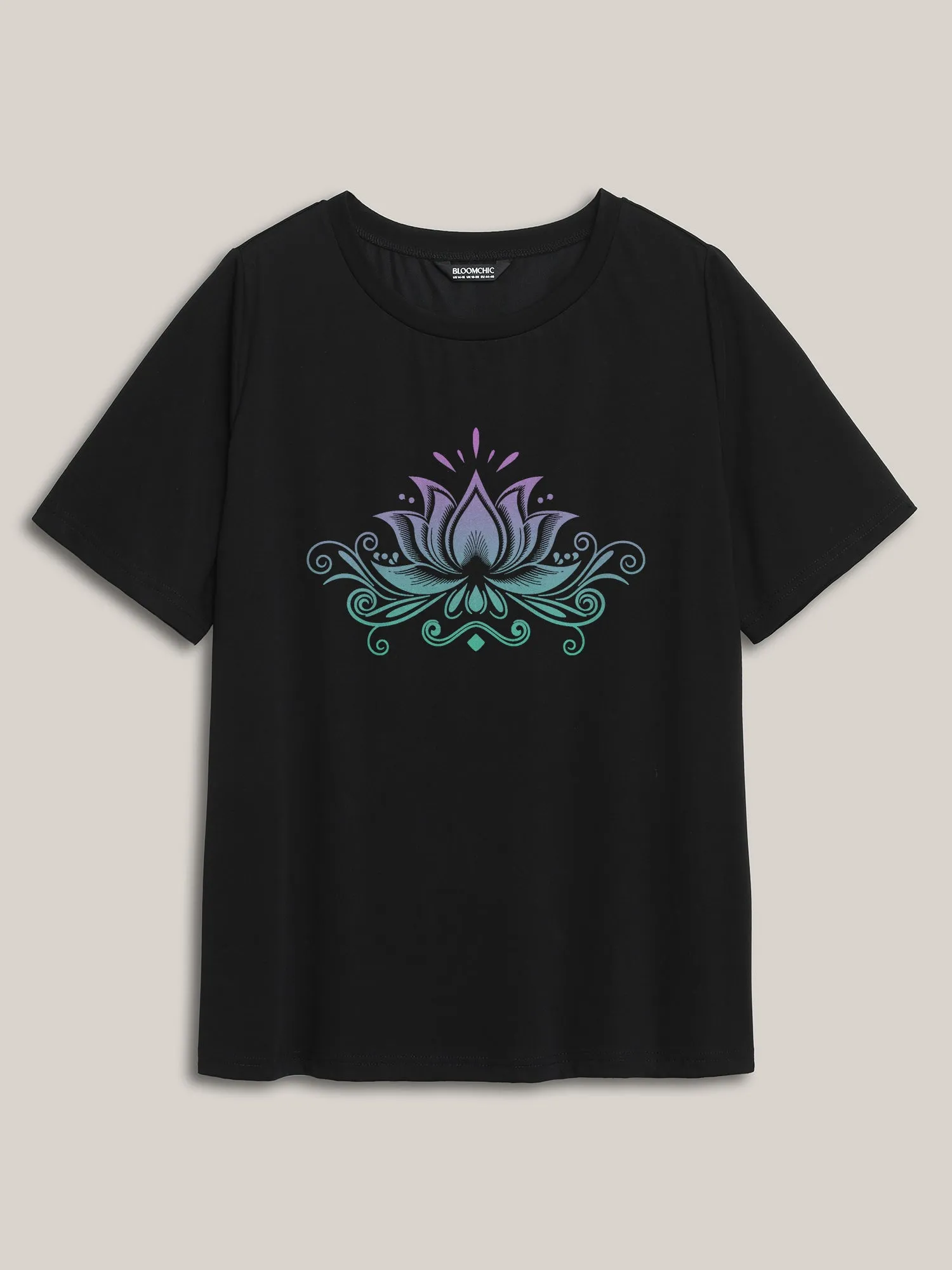 Positive Aura Round Neck T-Shirt sold by Bloomchic