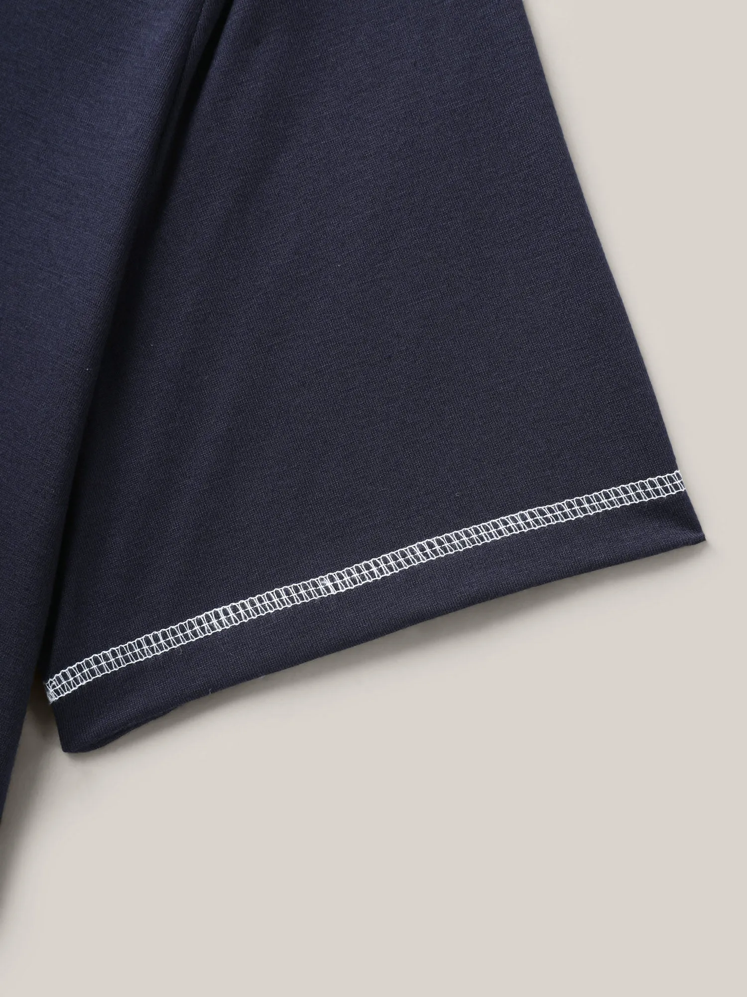 Overlap Hem Round Neck T-Shirt sold by Bloomchic product image thumbnail 5