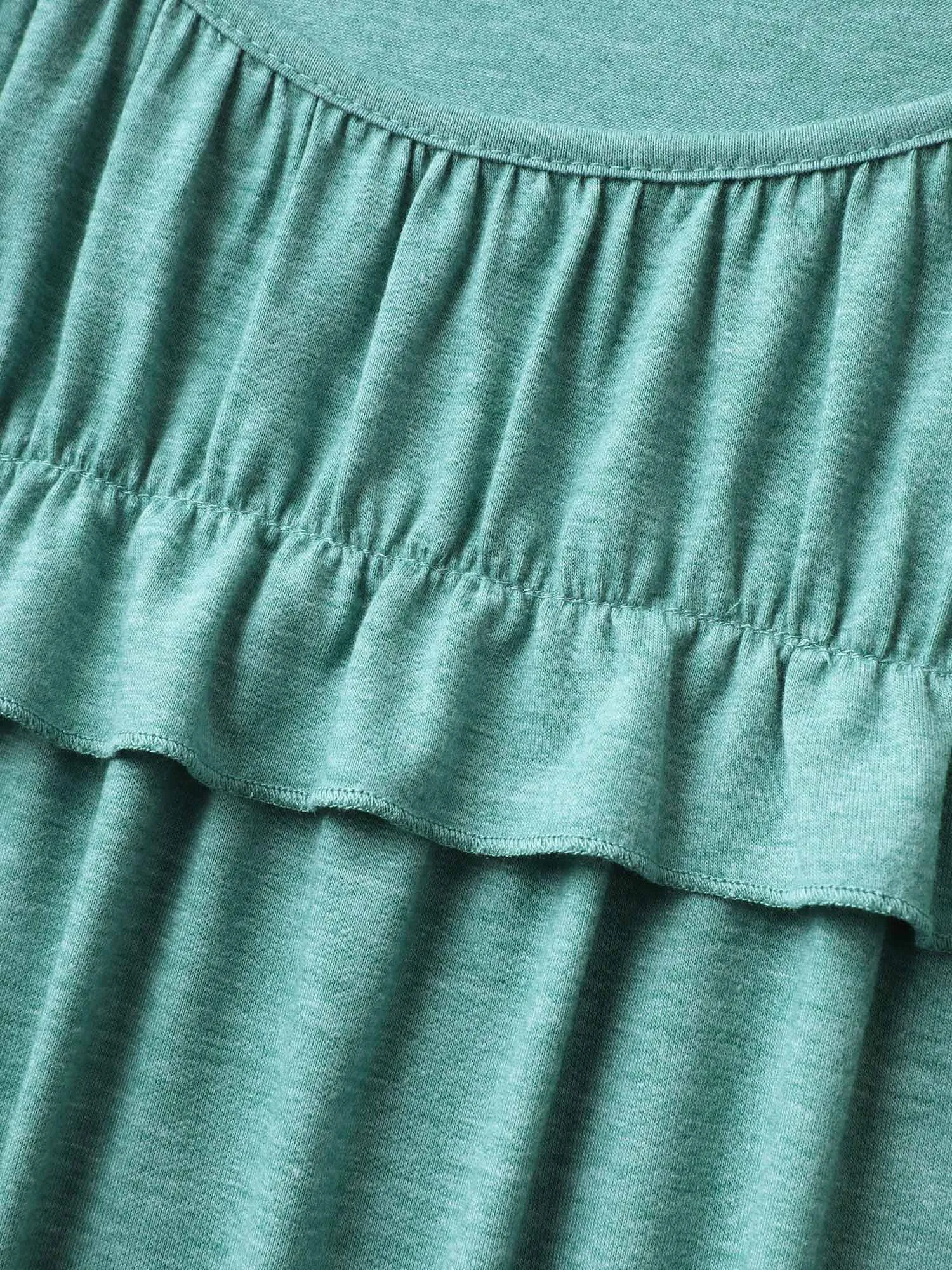 Pleated Neckline Flutter Sleeve Tank Top sold by Bloomchic product image thumbnail 5