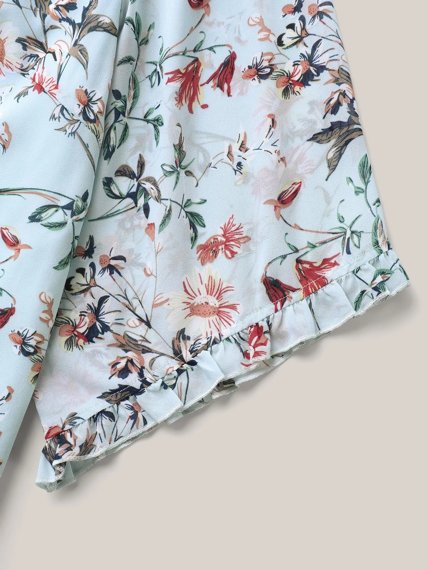 Chiffon Floral Print Flowy Blouse sold by Bloomchic product image thumbnail 5