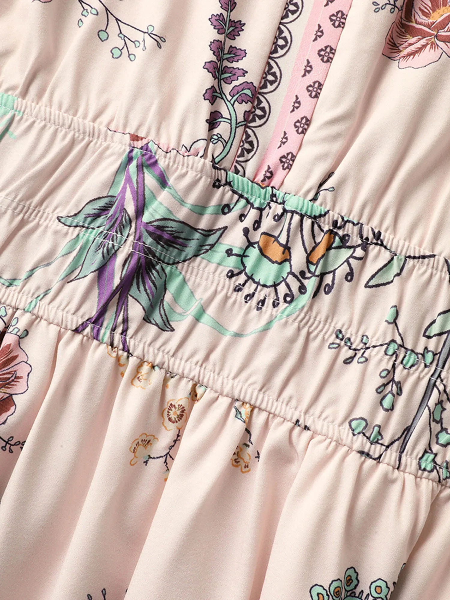 Floral Print Waist Defining Midi Dress sold by Bloomchic product image thumbnail 5