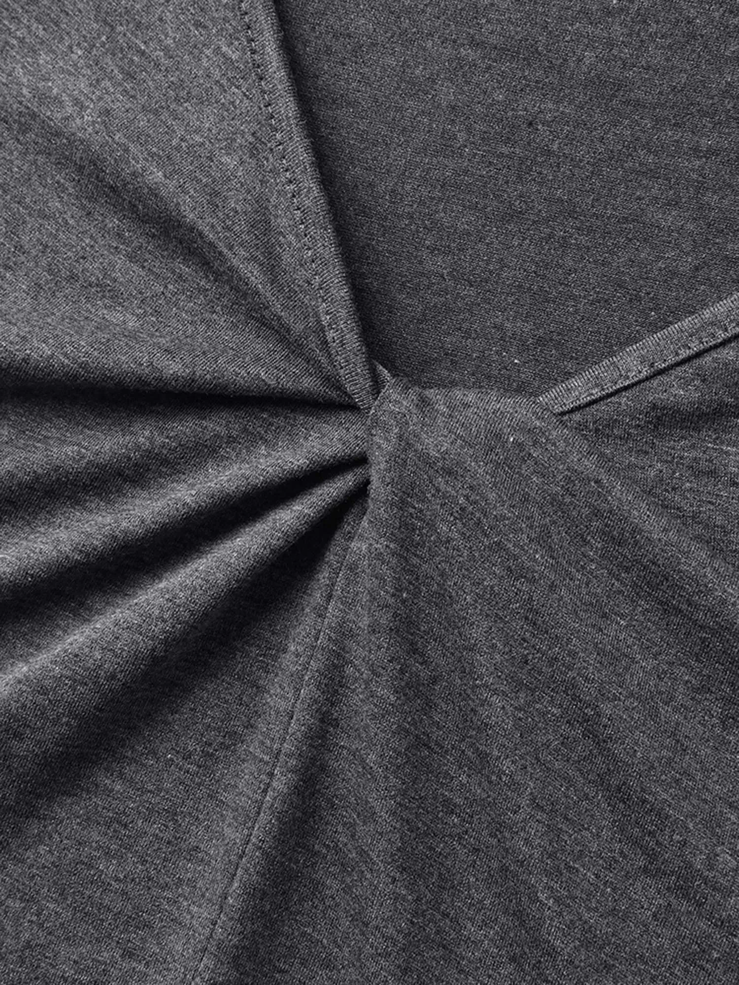 Supersoft Cinched Neck Plain T-Shirt sold by Bloomchic product image thumbnail 5