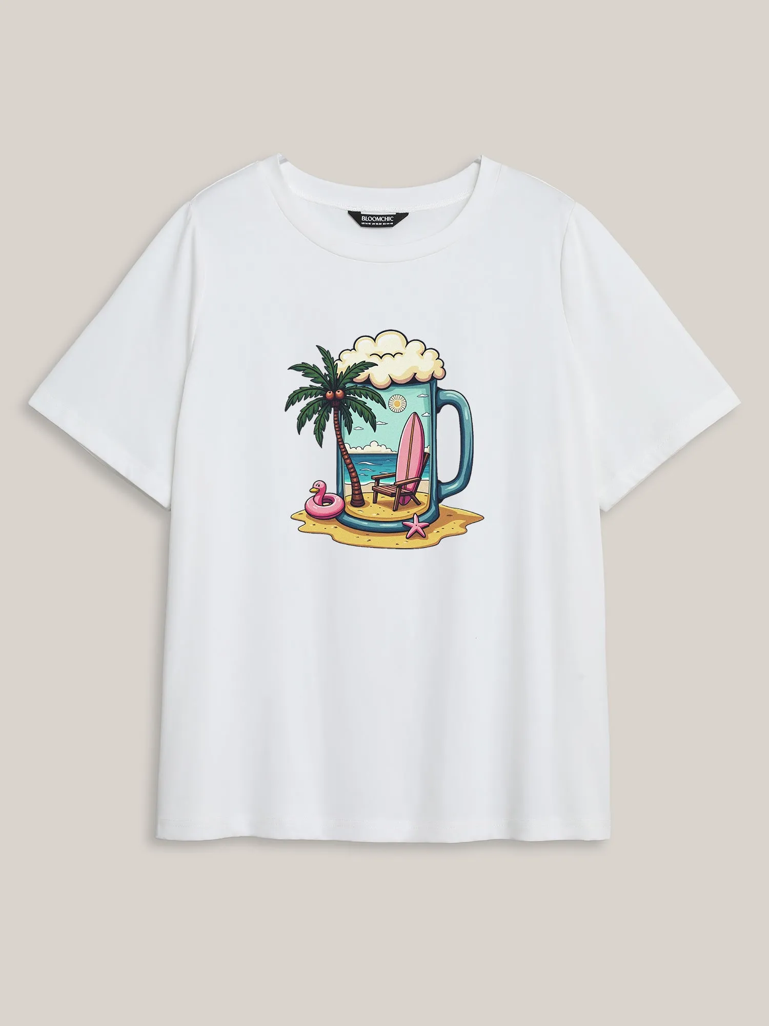 Beer Island Round Neck T-Shirt sold by Bloomchic