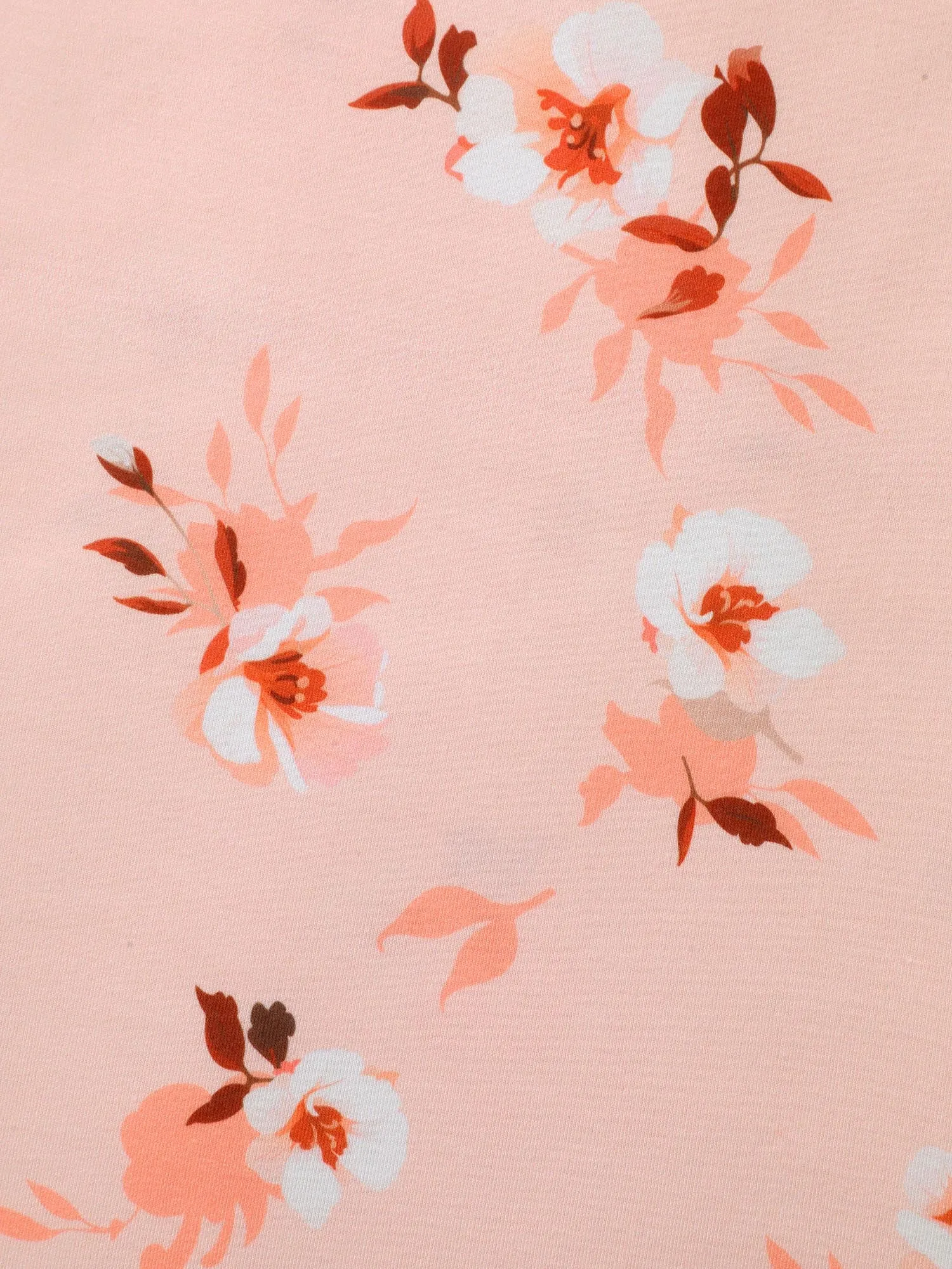 Floral Print Spliced Lotus Leaf Sleeve T-Shirt sold by Bloomchic product image thumbnail 5