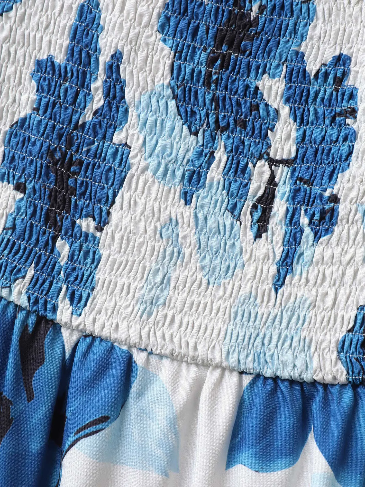 Floral Pattern Shirred Pockets Midi Dress sold by Bloomchic product image thumbnail 5