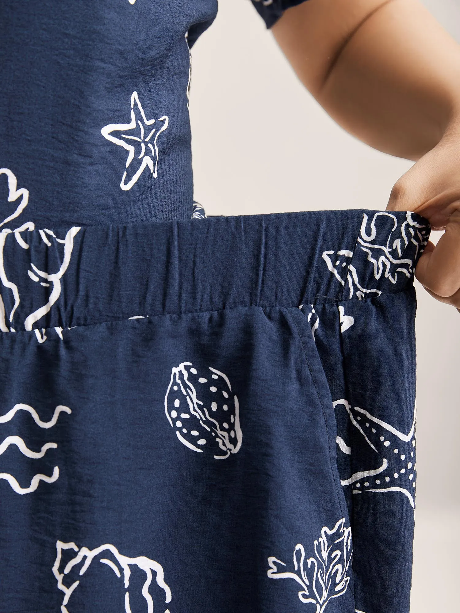 Seashore Print Lounge Co-Ord Set sold by Bloomchic product image thumbnail 4