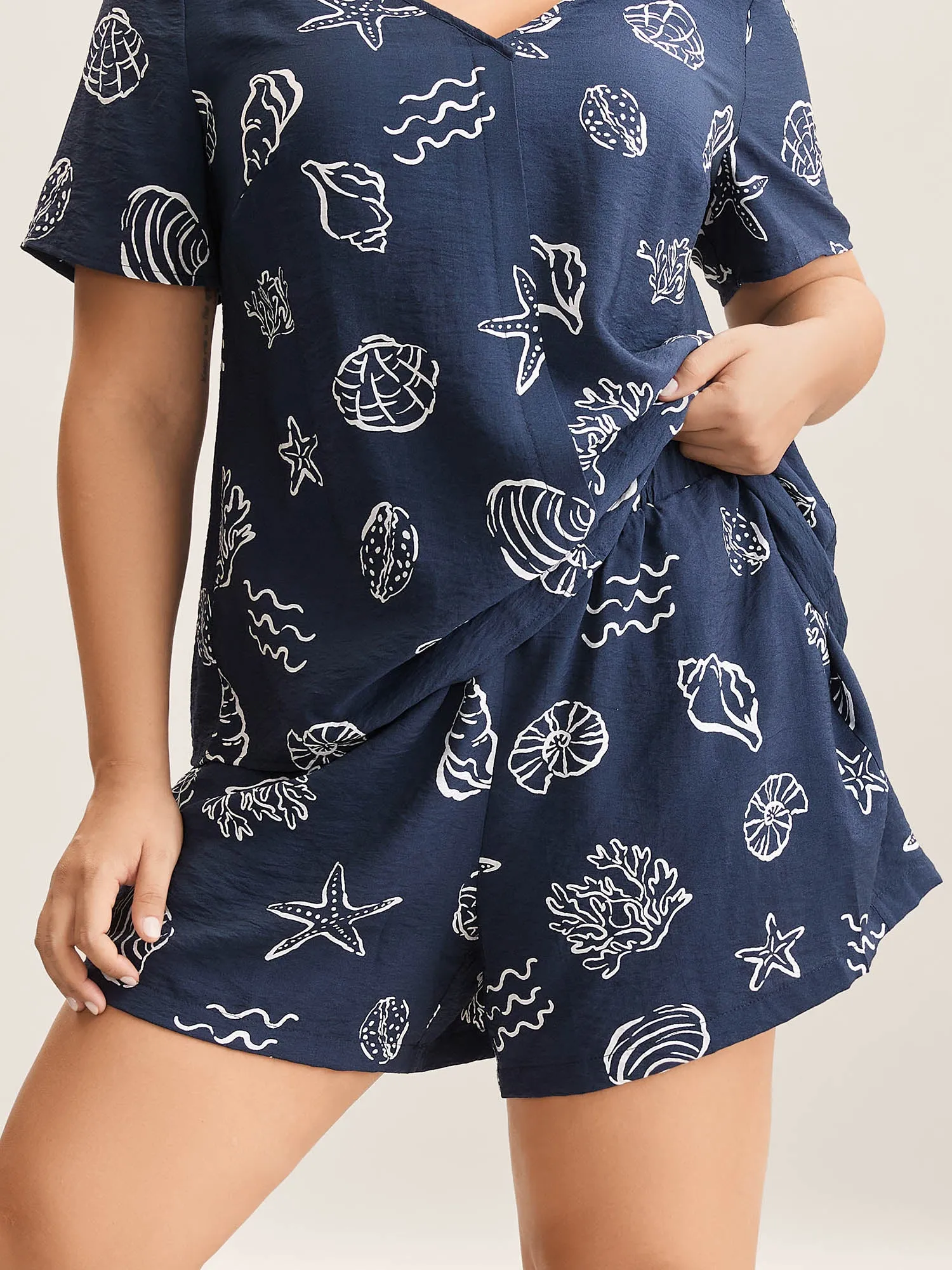 Seashore Print Lounge Co-Ord Set sold by Bloomchic product image thumbnail 2