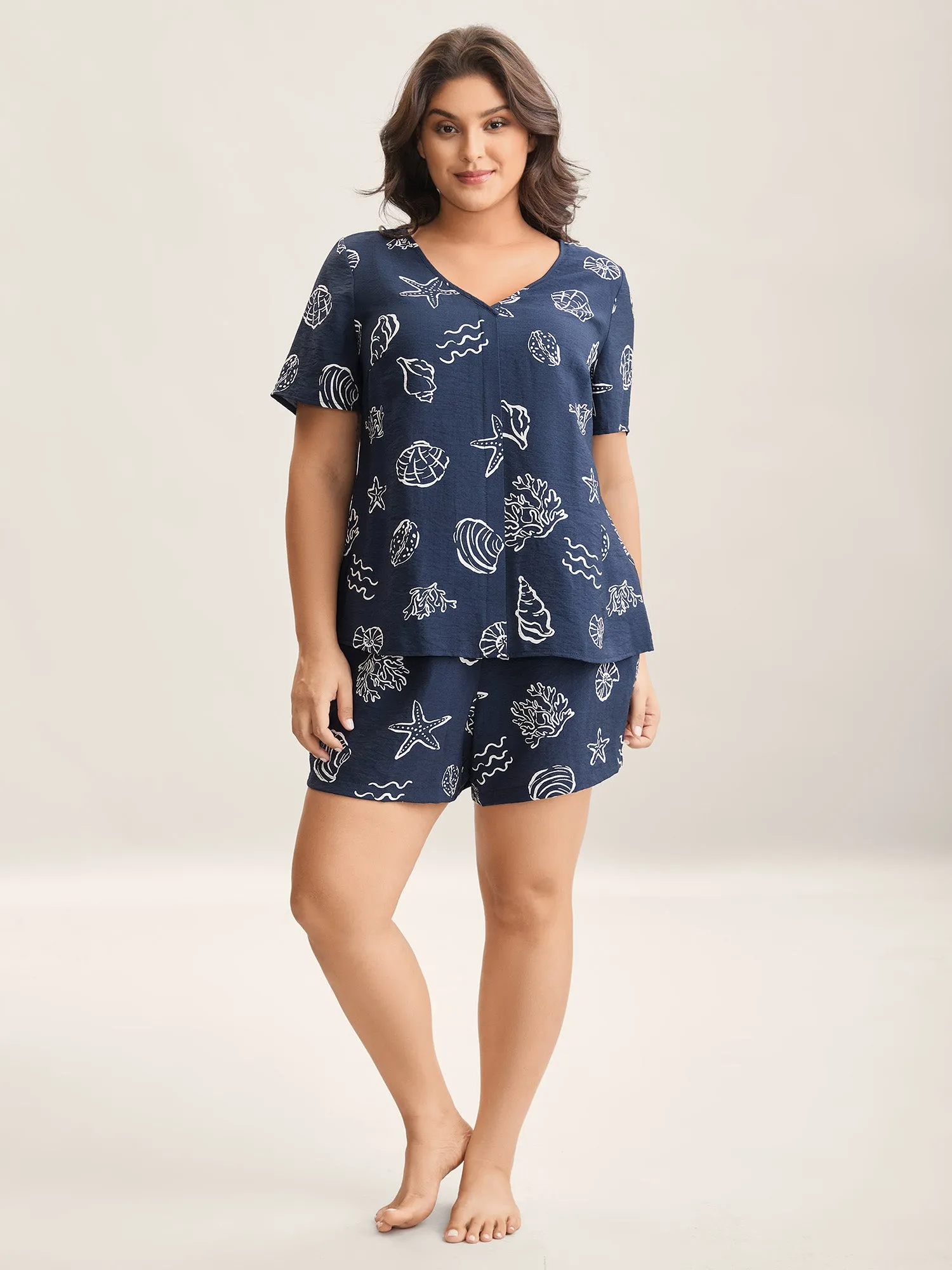 Seashore Print Lounge Co-Ord Set sold by Bloomchic product image thumbnail 3