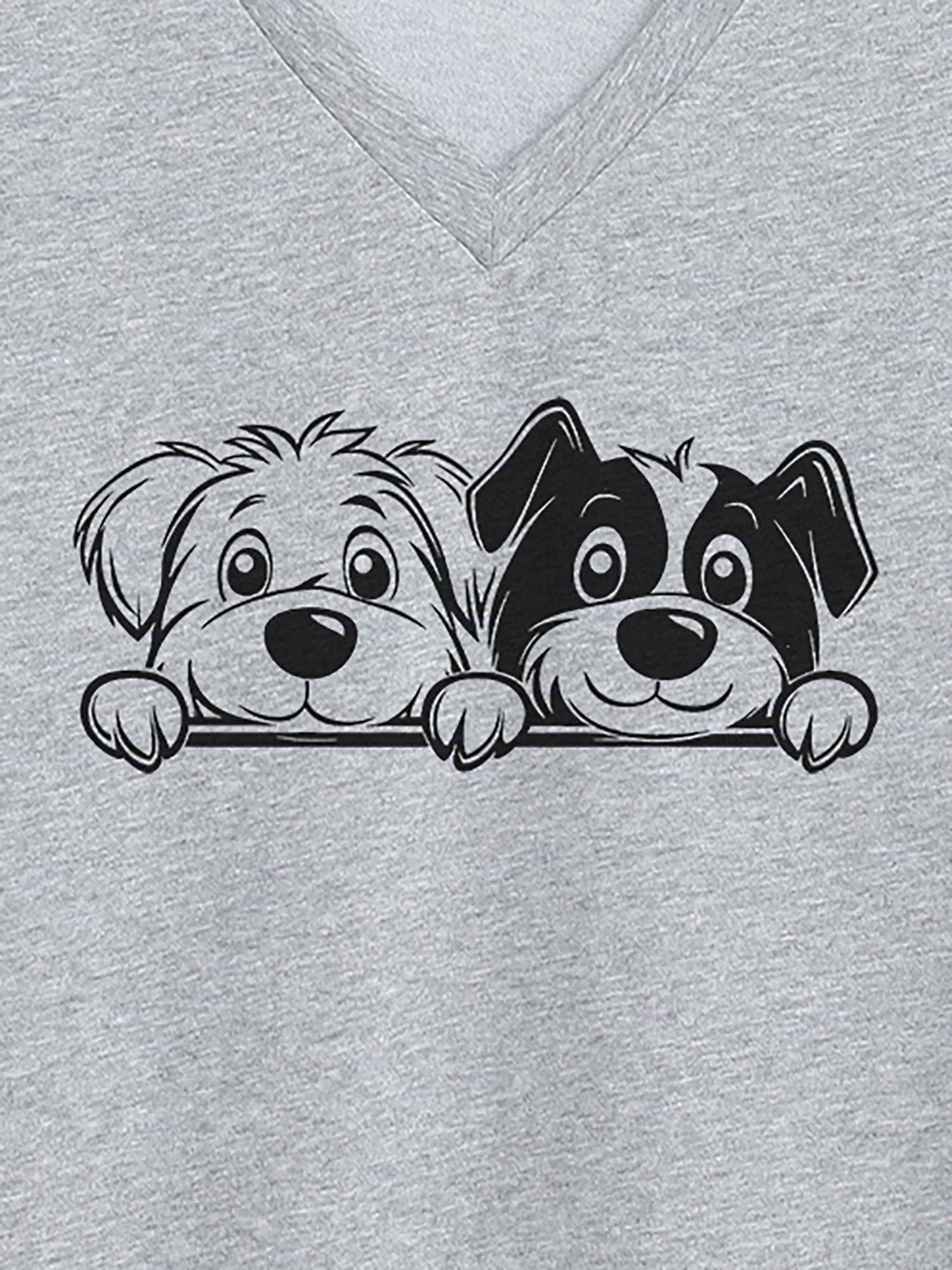 Hello Puppy V-Neck T-Shirt sold by Bloomchic product image thumbnail 2