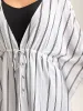 Striped Waist Tie Kimono Cardigan sold by Bloomchic
