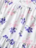 Floral Print Flutter Sleeve Layered T-Shirt sold by Bloomchic