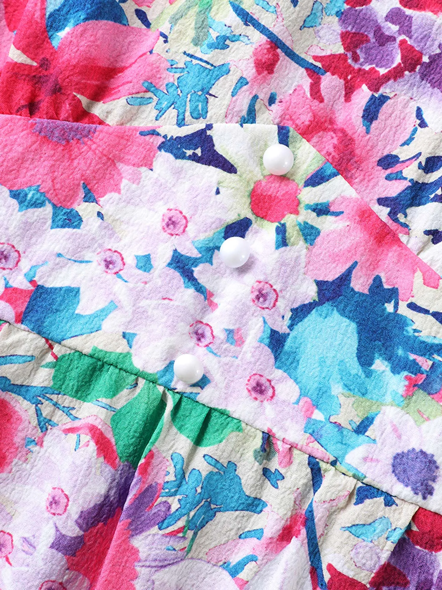 Resort Ready Print Shirred Waist Midi Dress sold by Bloomchic product image thumbnail 5