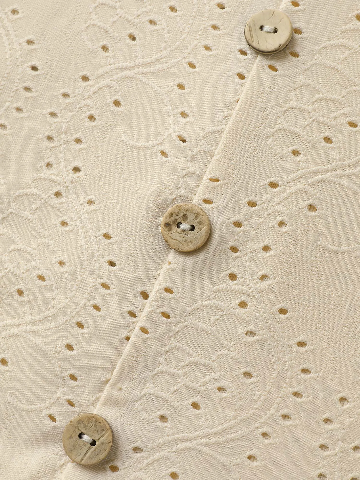 Textured Sheer Button Detail Plain Top sold by Bloomchic product image thumbnail 5