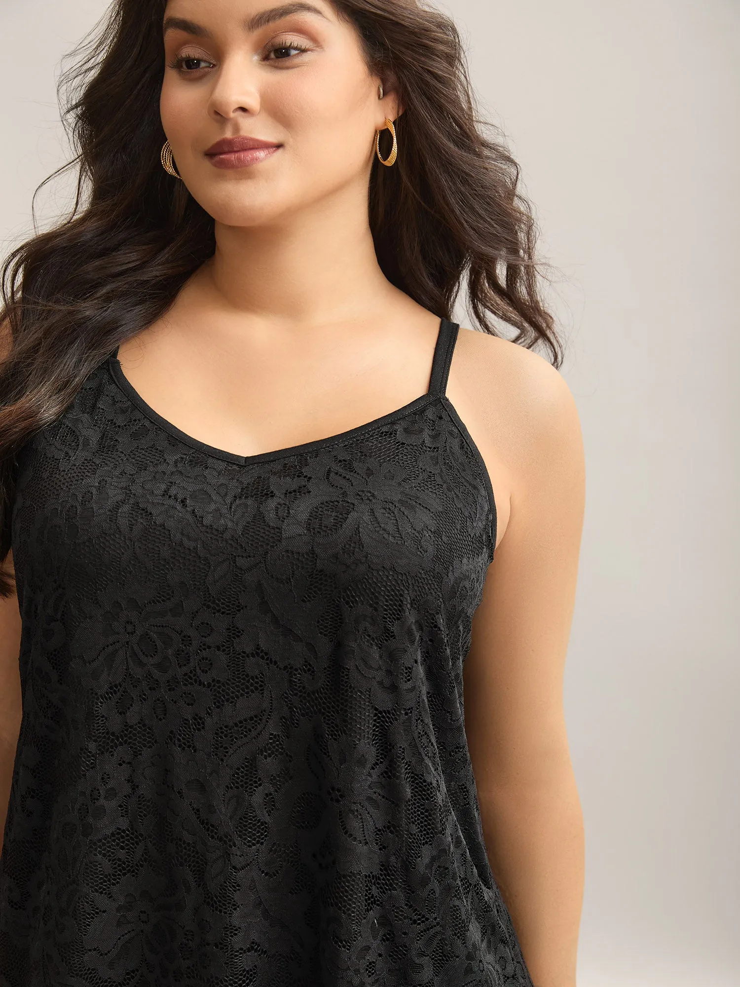 Floral Lace Lined Tank Top sold by Bloomchic product image thumbnail 2