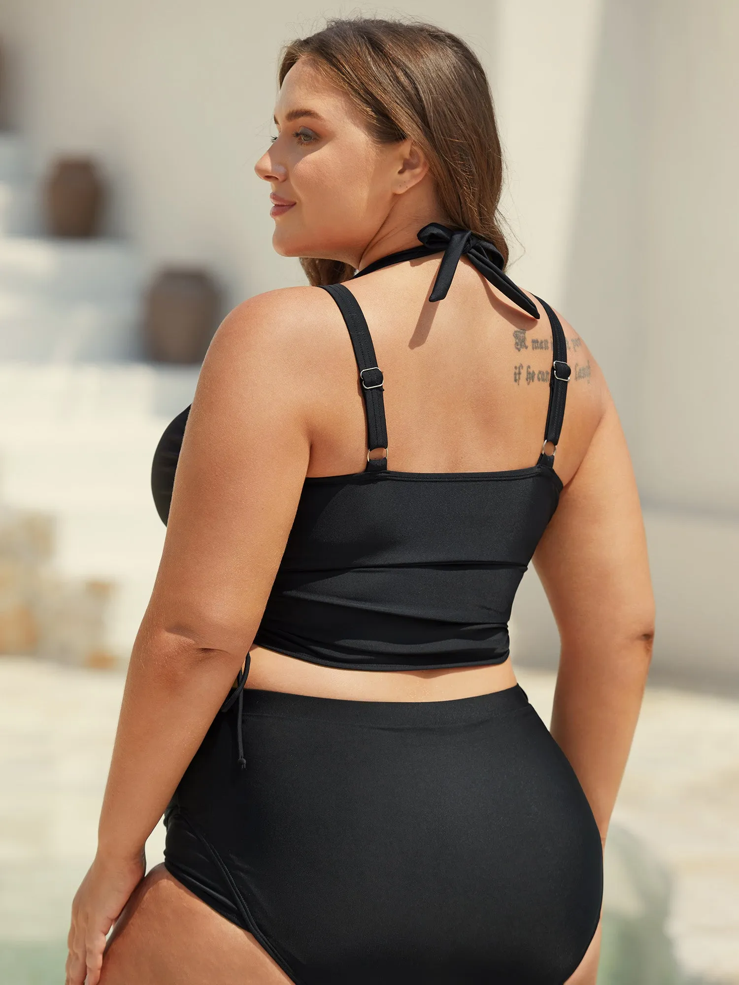 Boho Print Adjustable Drawstrings Swim Tankini sold by Bloomchic product image thumbnail 4