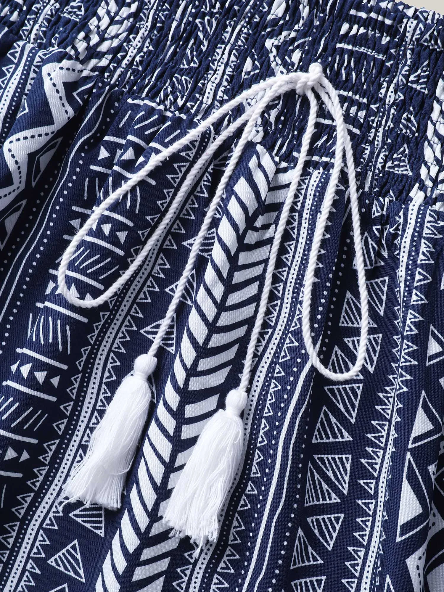 Boho Stripes Shirred Waist Maxi Skirt sold by Bloomchic product image thumbnail 5