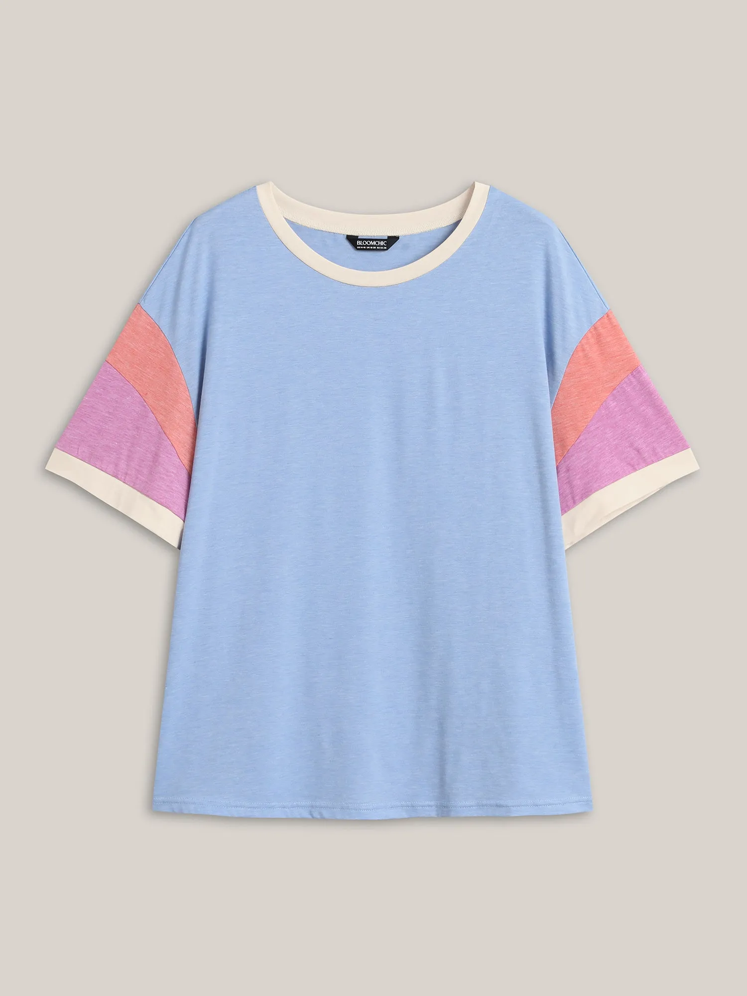 Supersoft Stretchy Color Contrast T-Shirt sold by Bloomchic product image thumbnail 5
