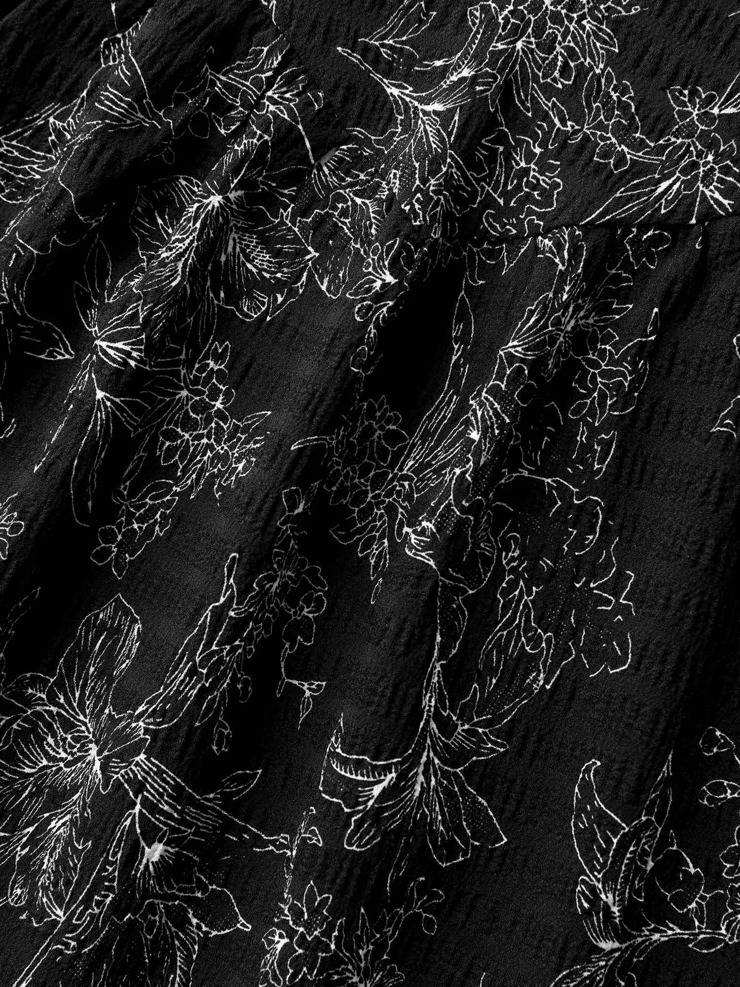 Silhouette Floral Print Flutter Sleeve Blouse sold by Bloomchic product image thumbnail 5