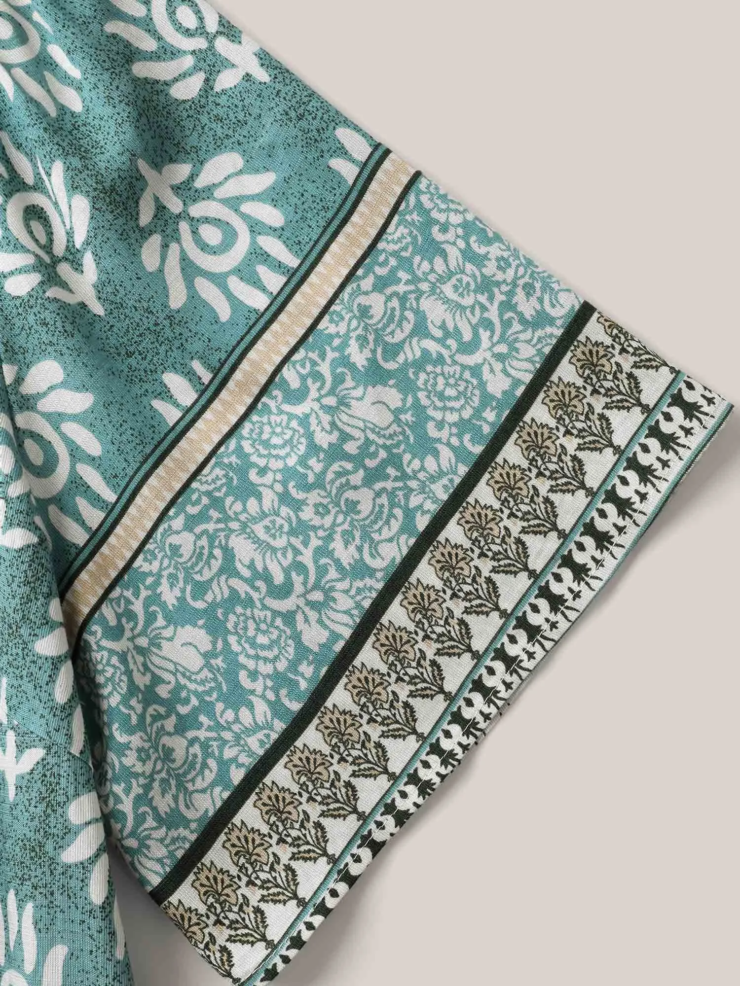 Rayon Boho Print Tied Midi Dress sold by Bloomchic product image thumbnail 5