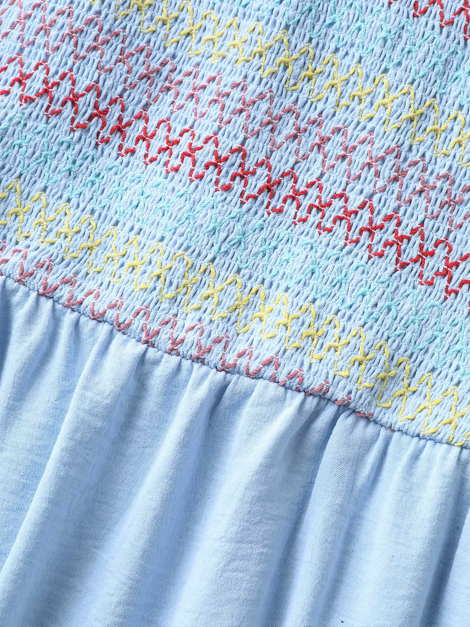 Shirred Adjustable Straps Tiered Midi Dress sold by Bloomchic product image thumbnail 5